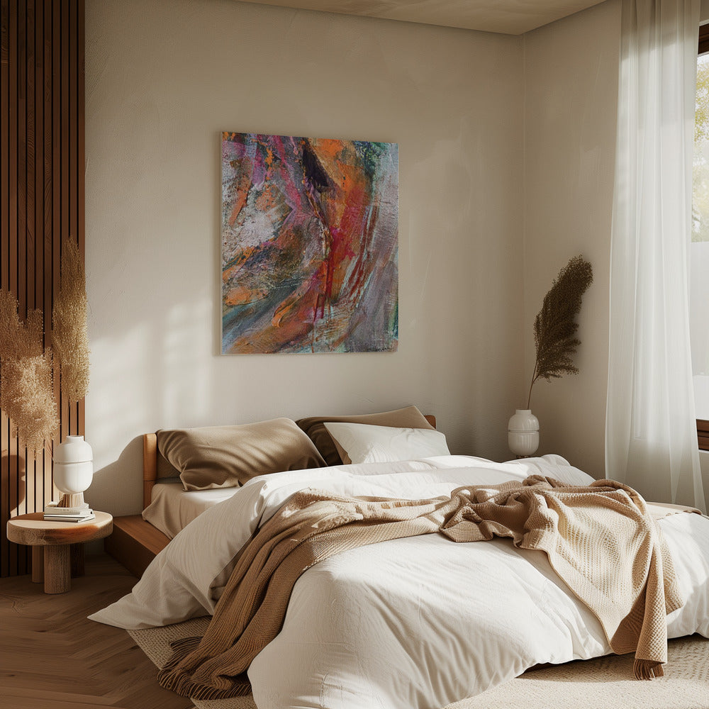 Crimson Geode | Canvas