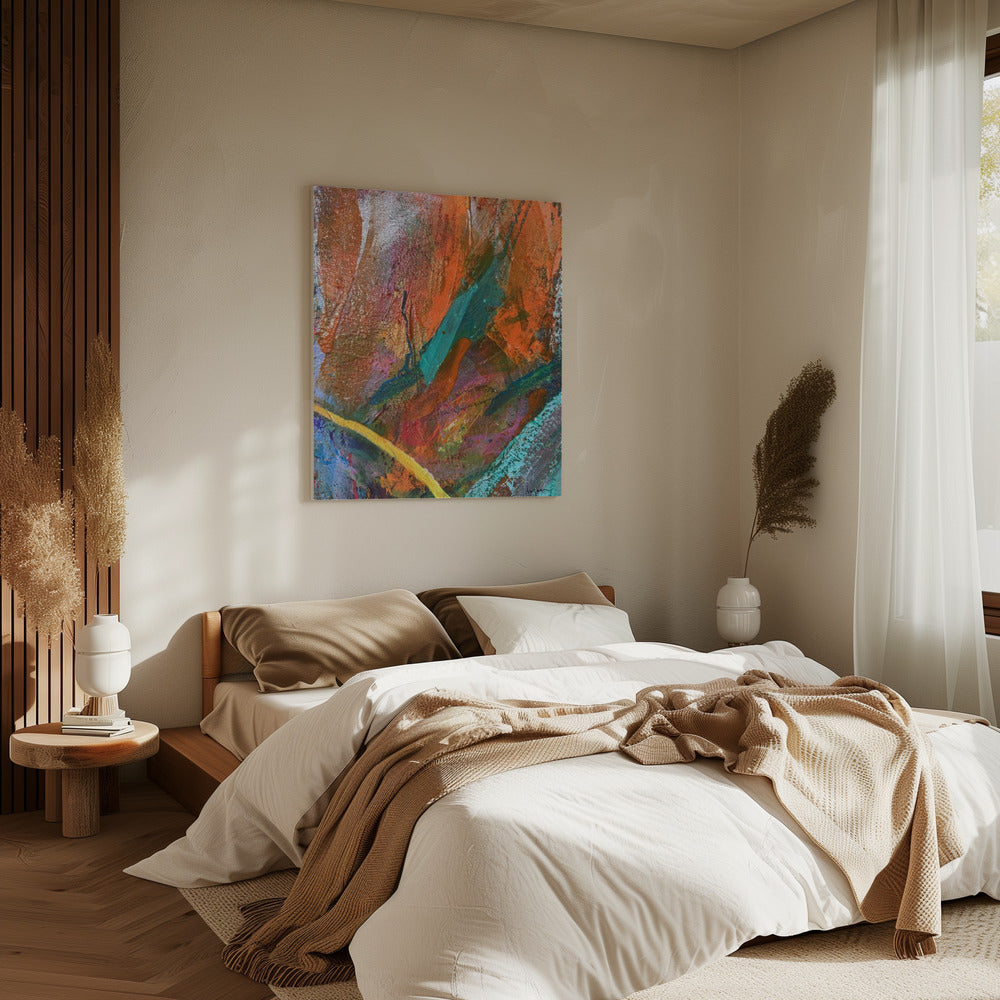 Vibrant expressionist orange | Canvas