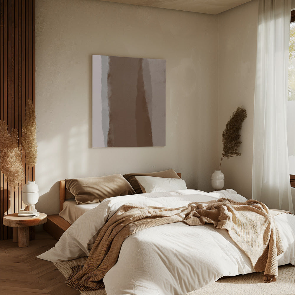 Abstract Mocha Linearity | Canvas