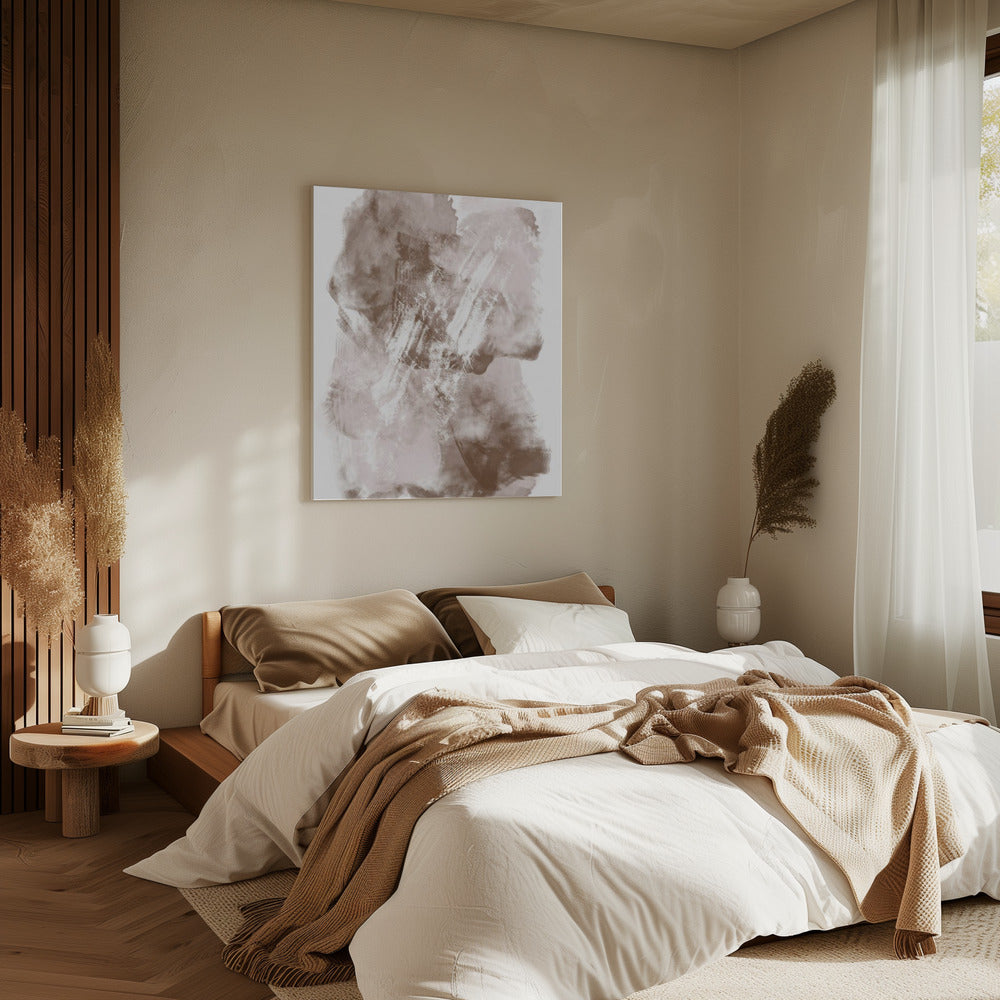 Abstract Artwork With Soft Beige And Brown Tones | Canvas