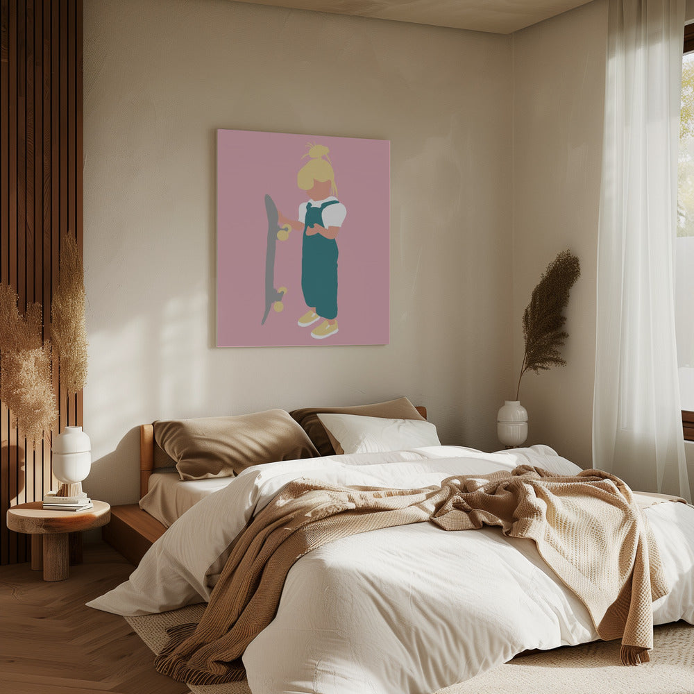 Juno - Skateboard Girl Silhouette | Canvas