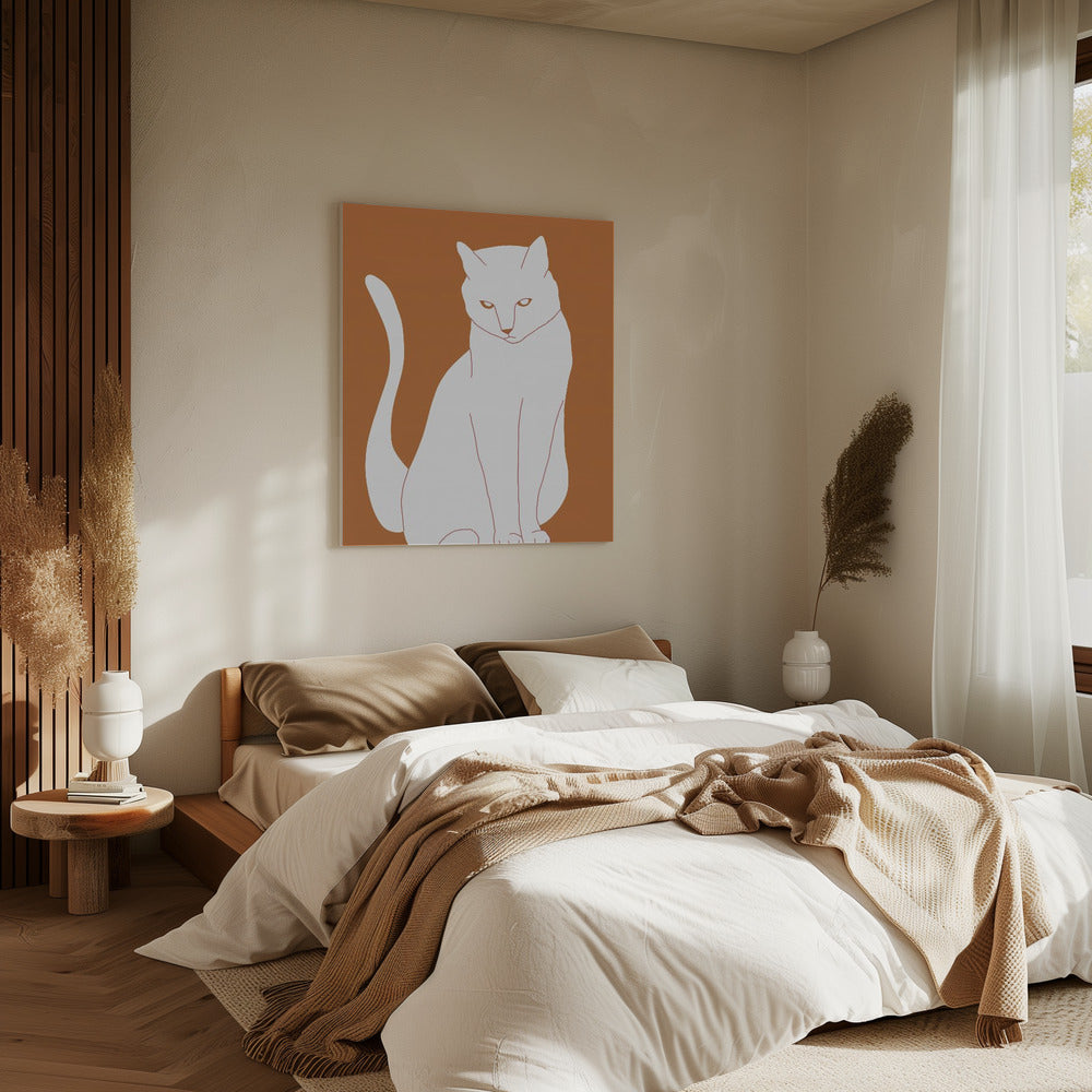 White and orange cat | Canvas