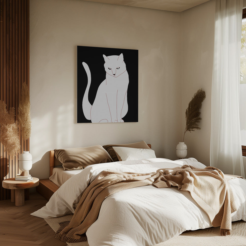 White and black cat | Canvas