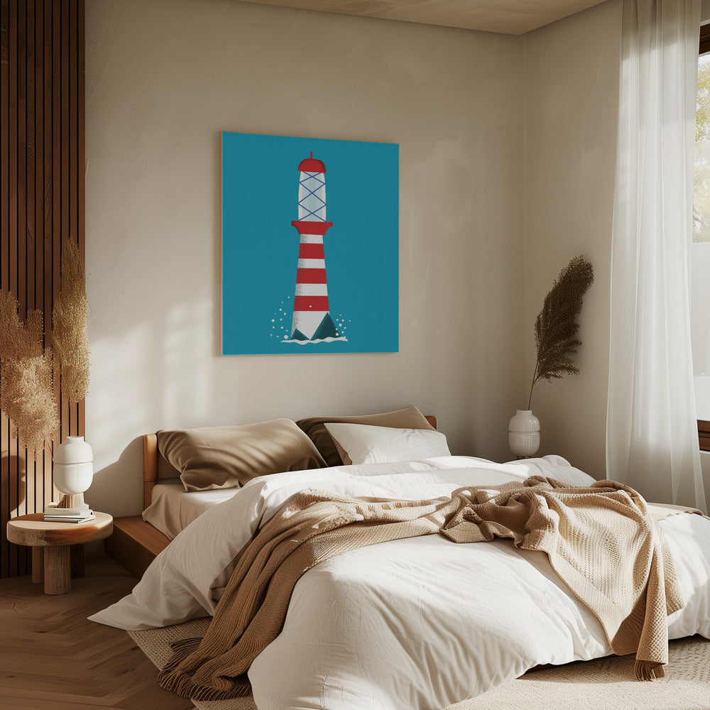 Striped Lighthouse | Canvas