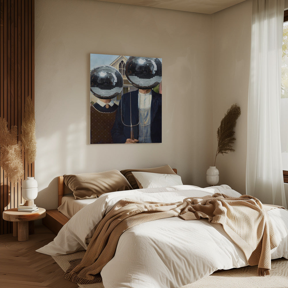 American Gothic with Disco | Canvas