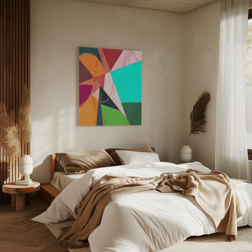 Colorful Geometry Abstract | Canvas