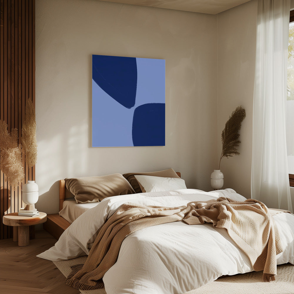 Blue Petal Shapes | Canvas