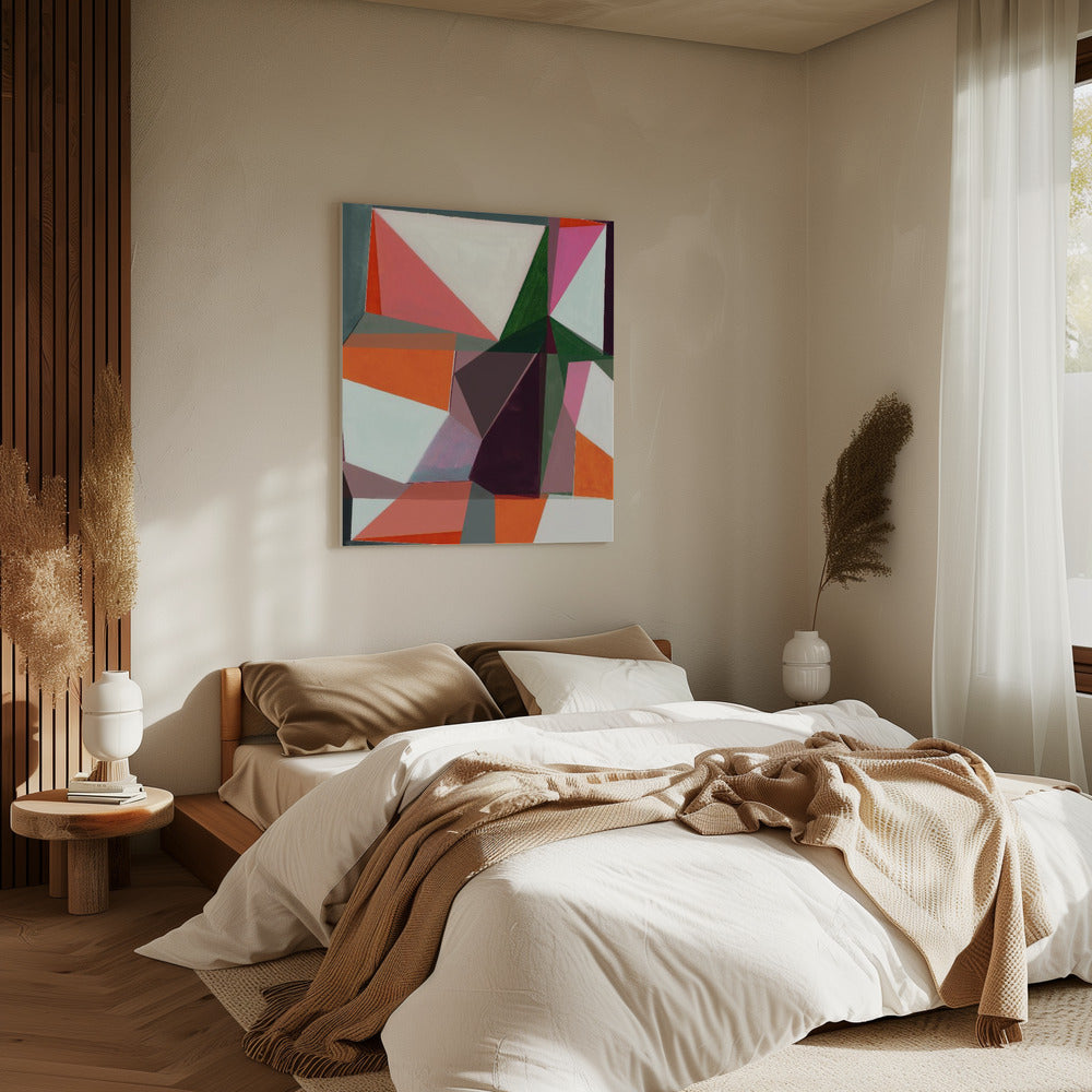 Geometric Abstract in Vibrant Hues | Canvas