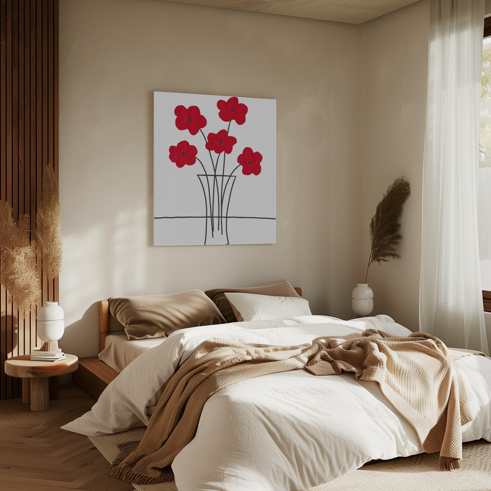 Poppies in Vase | Canvas