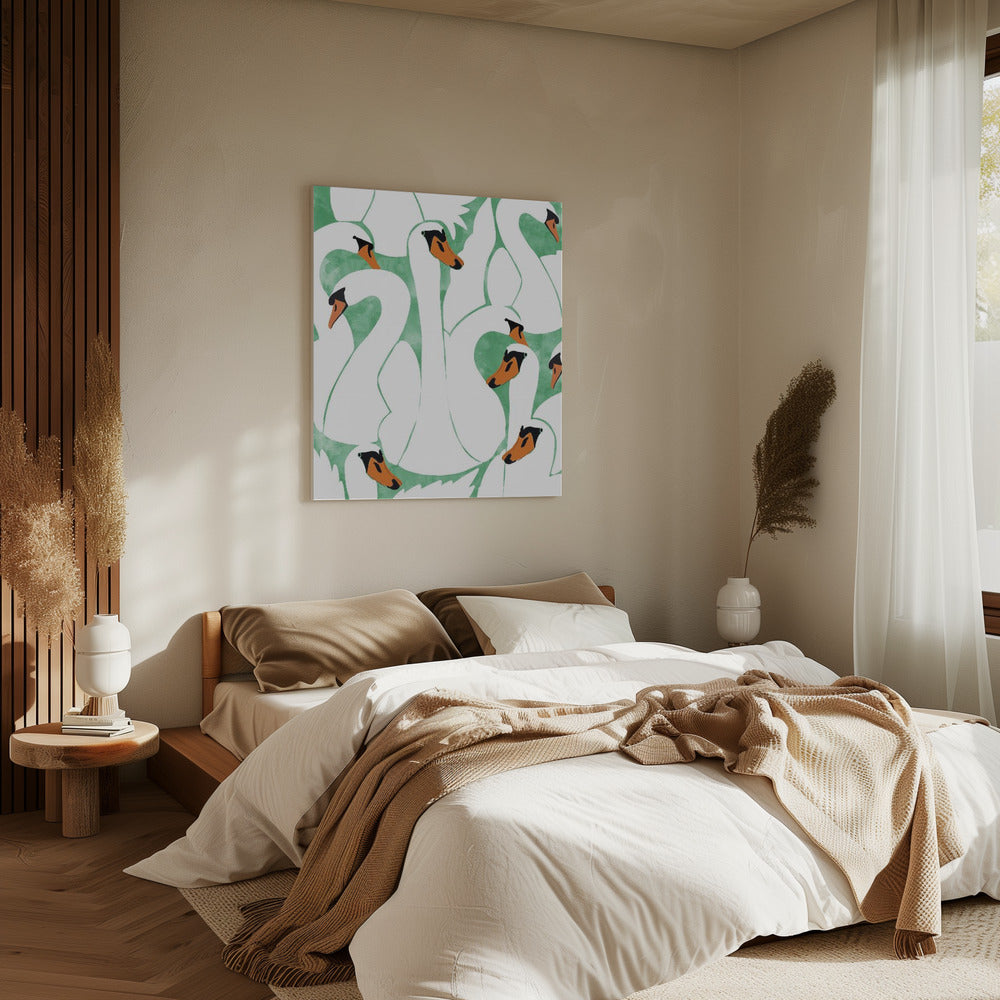 Graceful Swans | Canvas