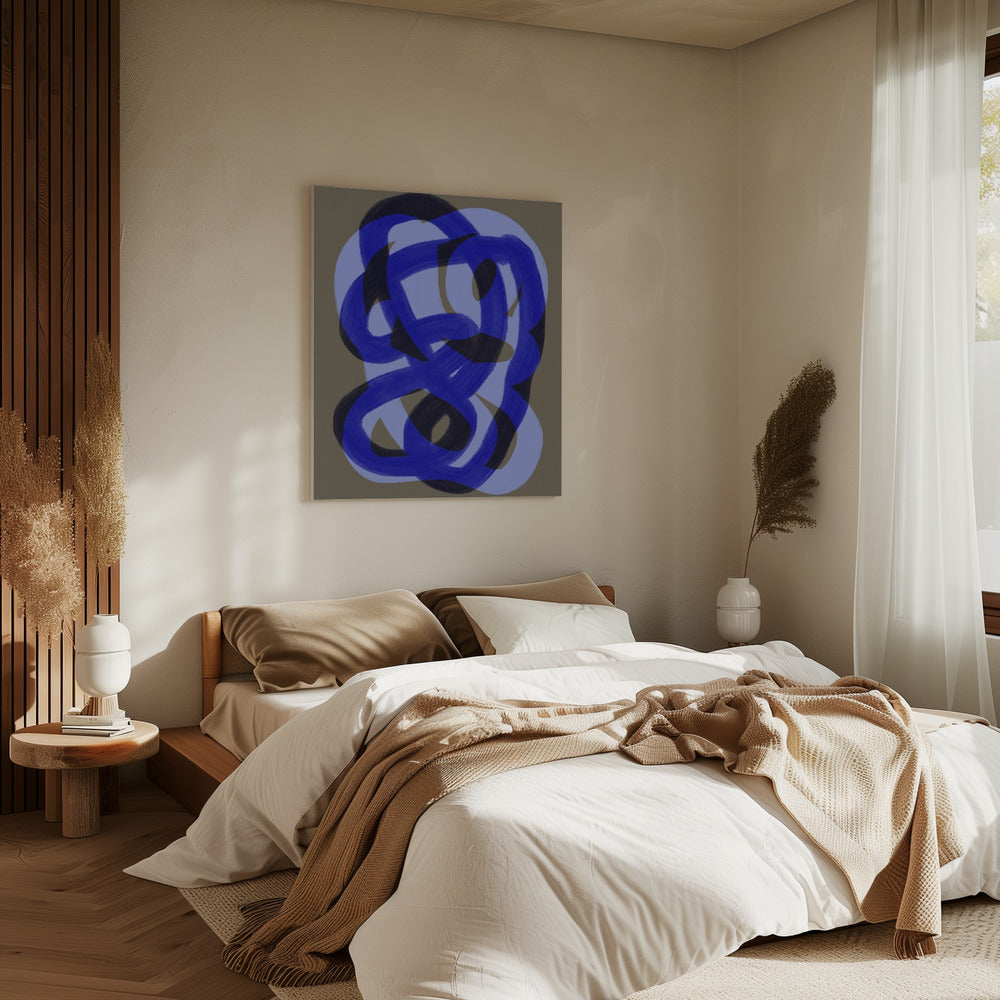 Blue Entwined Paths | Canvas