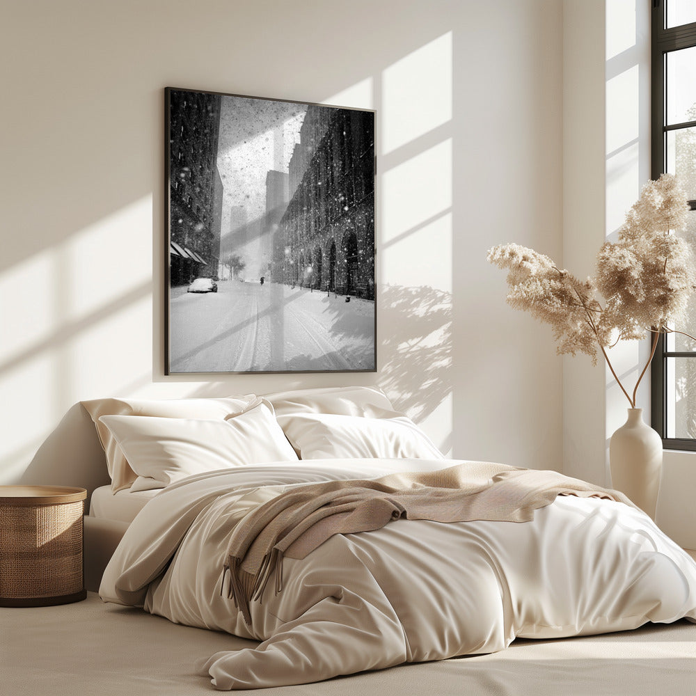 New York Walker in Blizzard | Poster