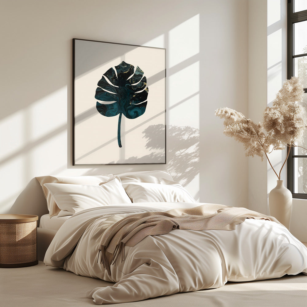 Monstera Marble Green | Poster