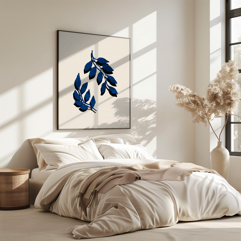 Blue Twig Brush | Poster