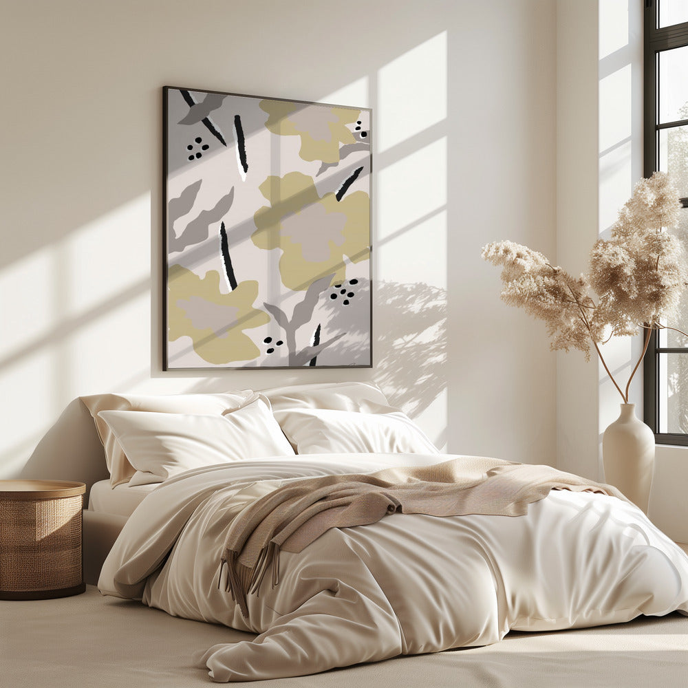 Beige Flowers | Poster