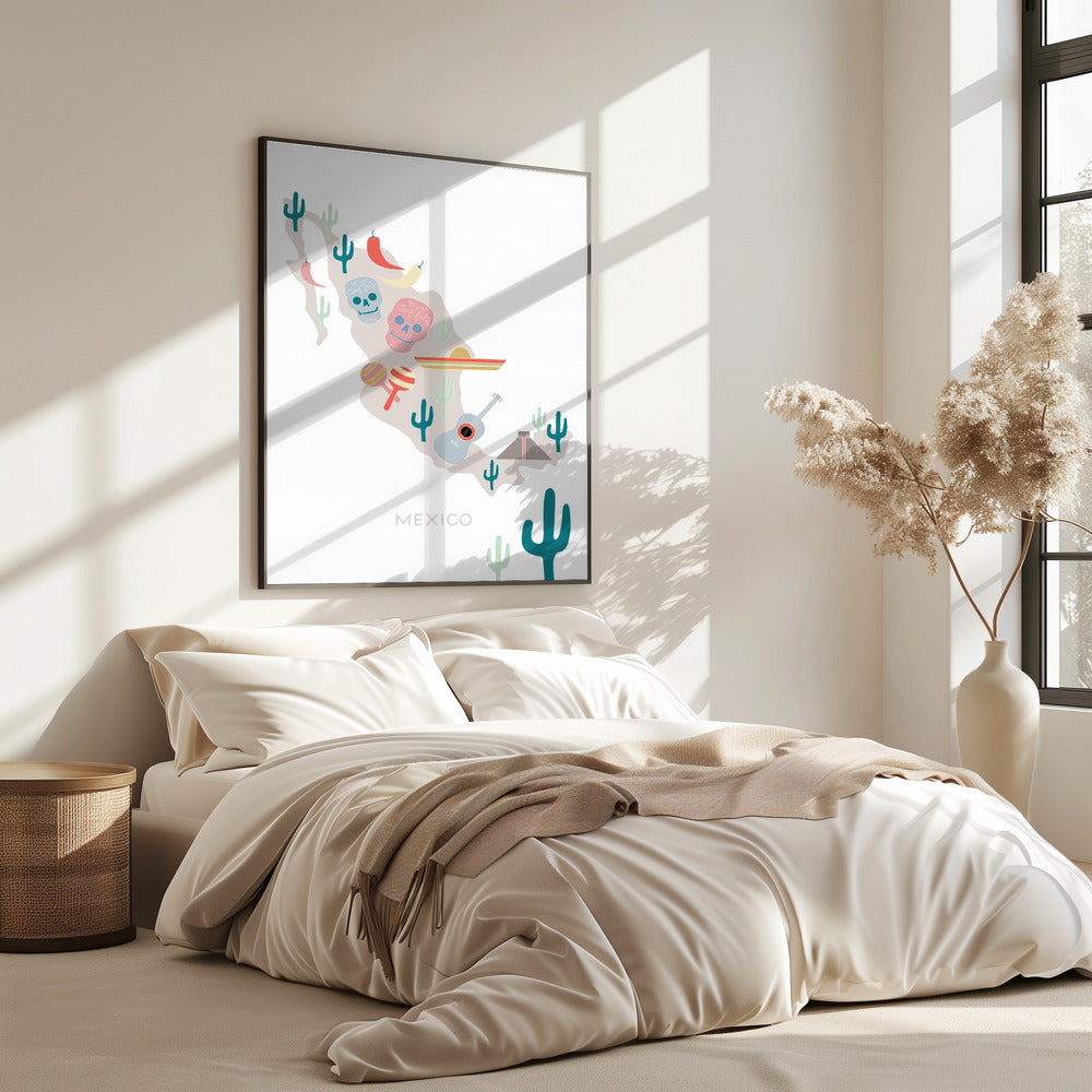 Mexico Map No 1 | Poster
