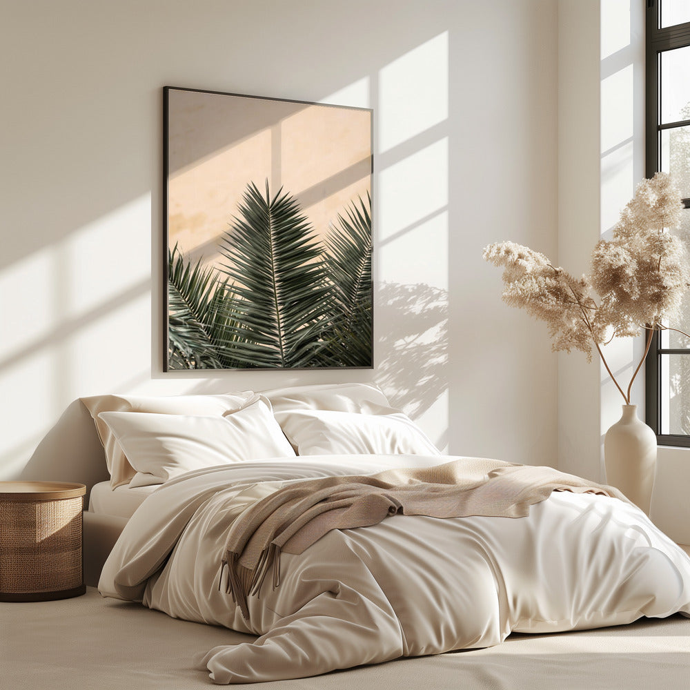 Palm leaves and wall_1 | Poster