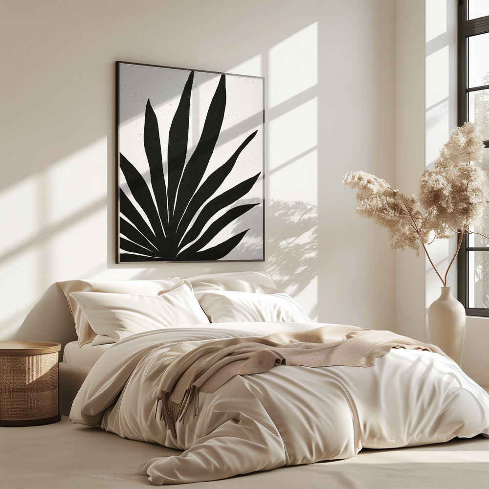 Abstract Black Leaves | Poster