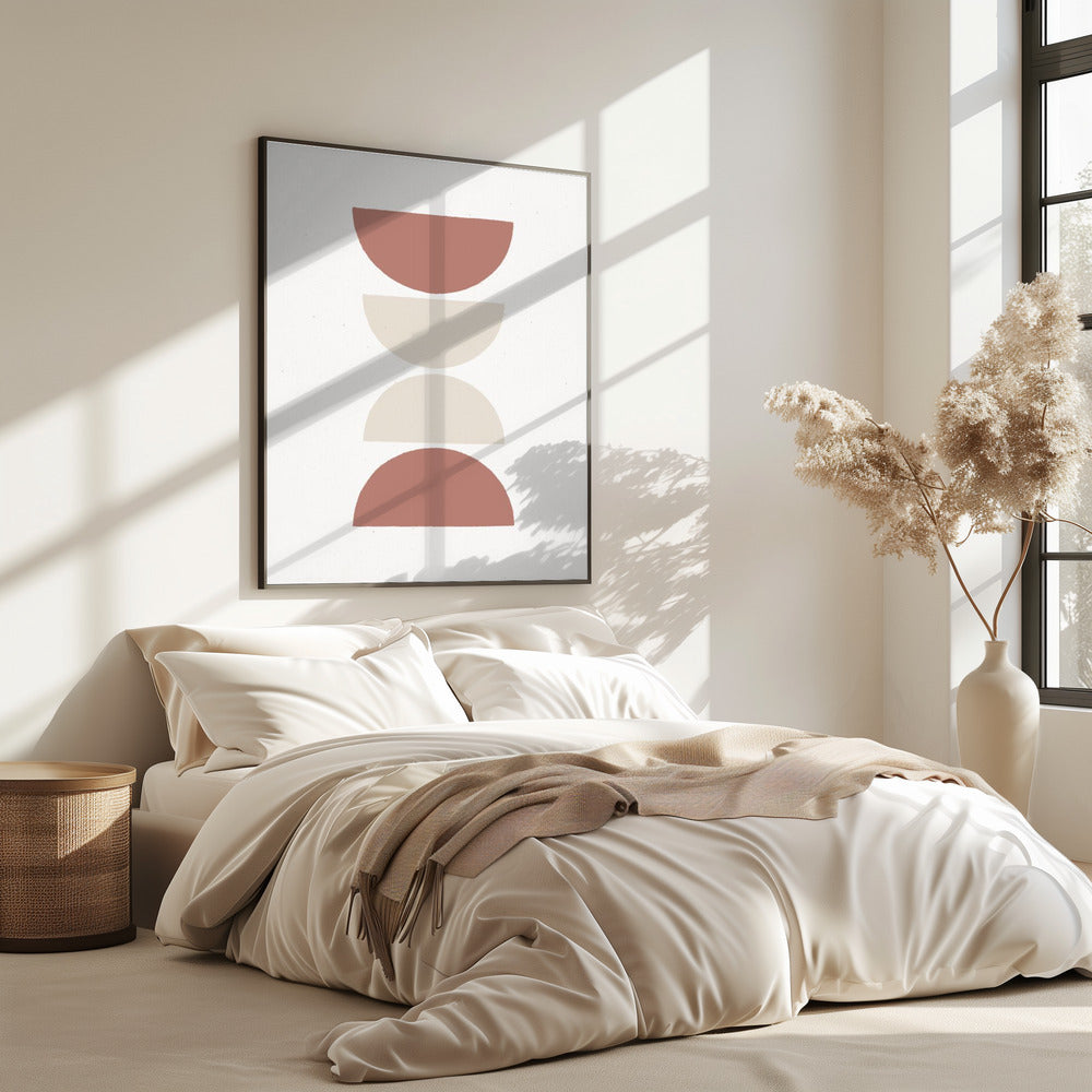 Stacked Half Circles in Earthy Tones | Poster