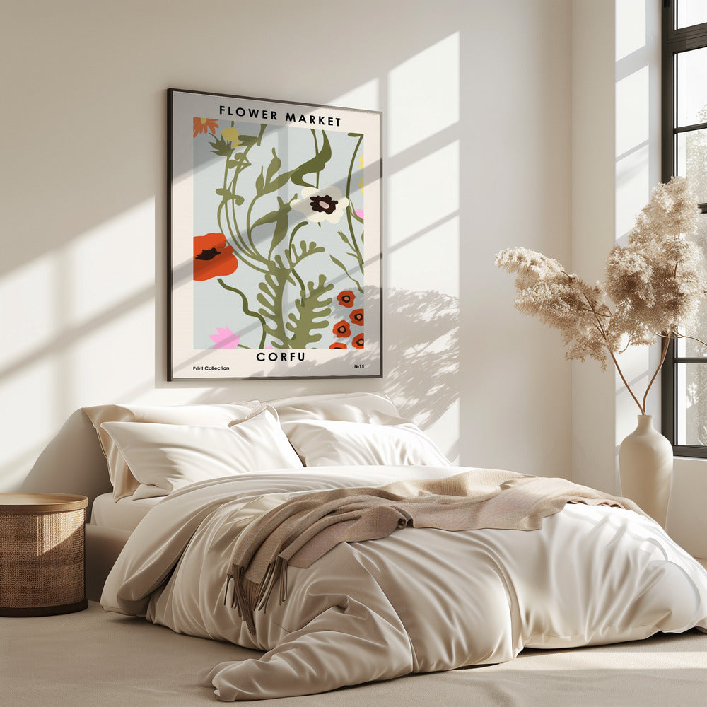 Flower Market Corfu | Poster