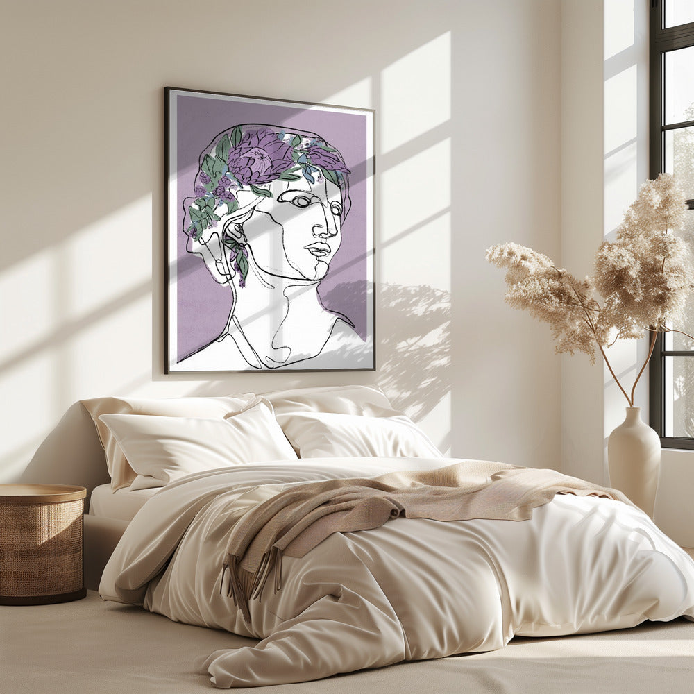 Floral Outline Muse | Poster