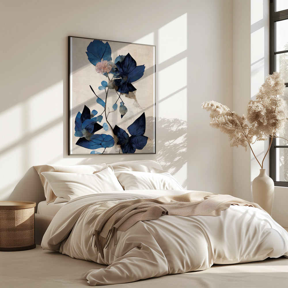 Blue Dry Flowers | Poster