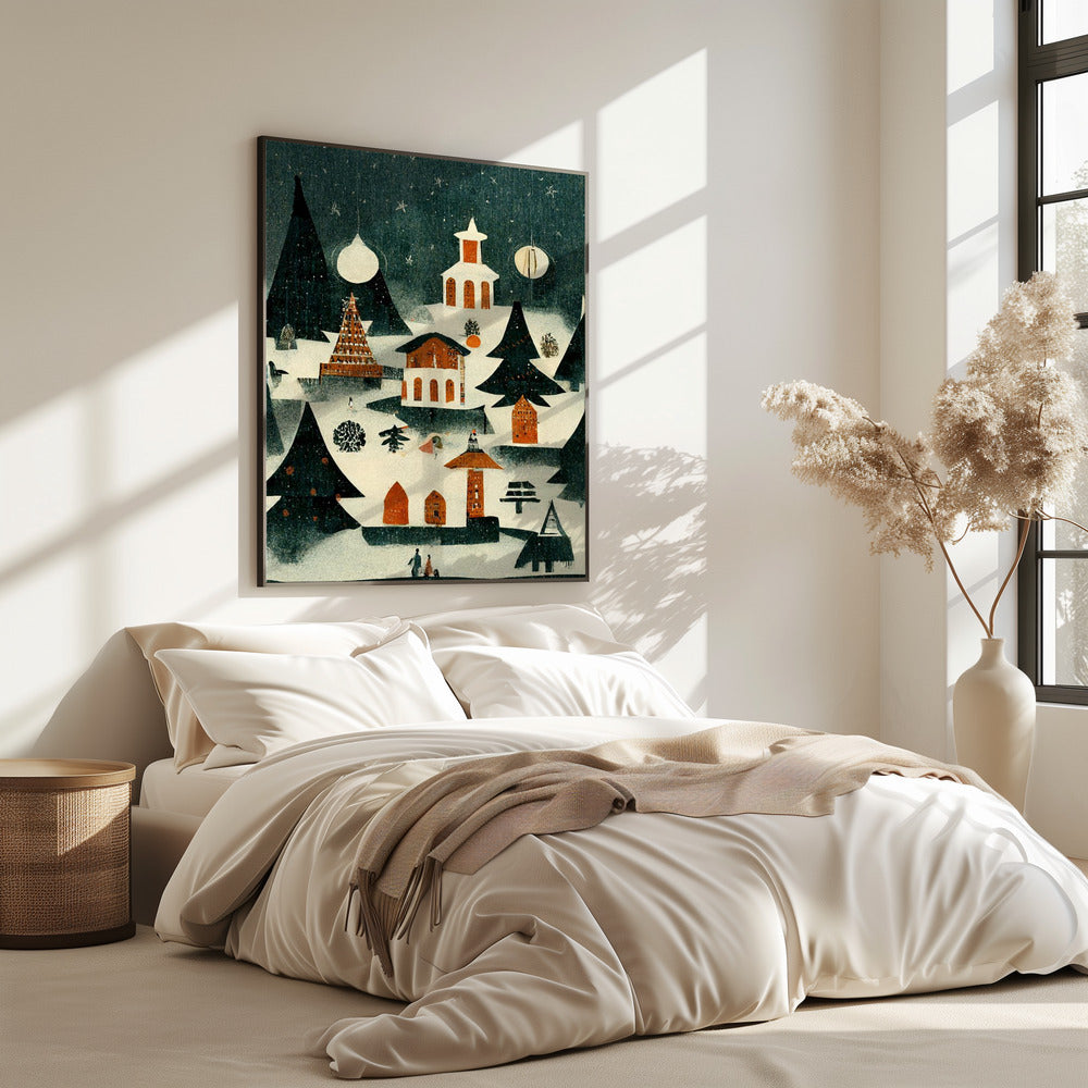 Winter Village Glow | Poster