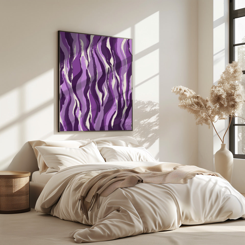 Purple Flame Waves | Poster