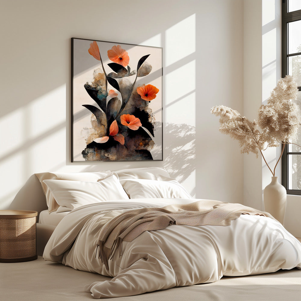 Coral Flowers | Poster