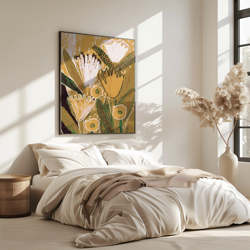 Magic Wildflowers / Yellow &amp; Green | Poster