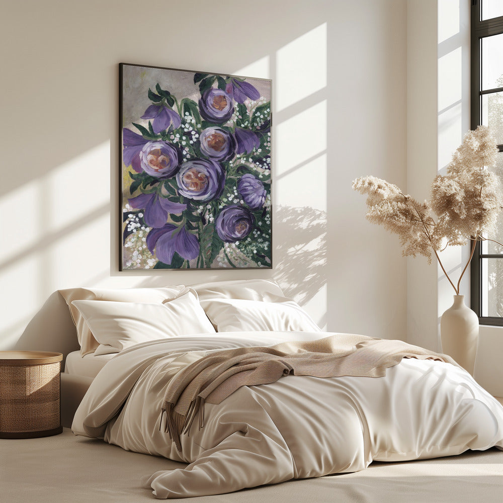 Aaliyah painterly English roses | Poster