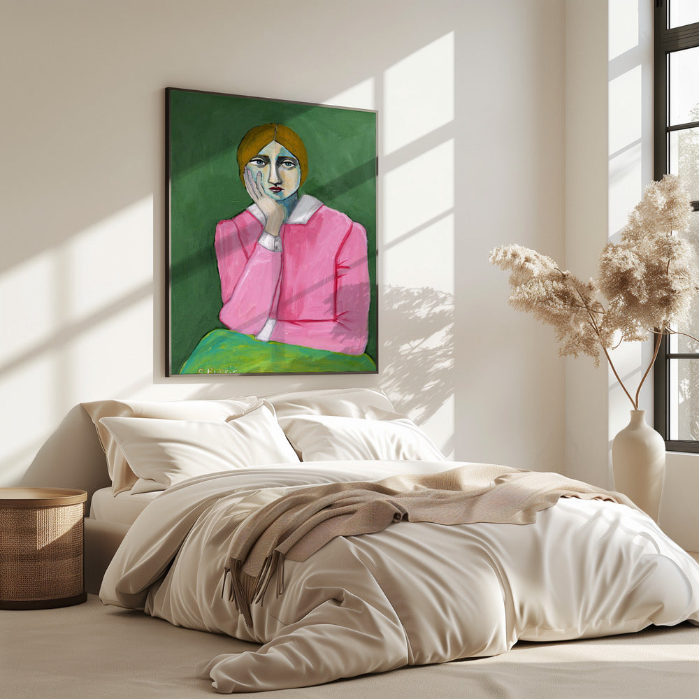 Vintage Lady in pink | Poster