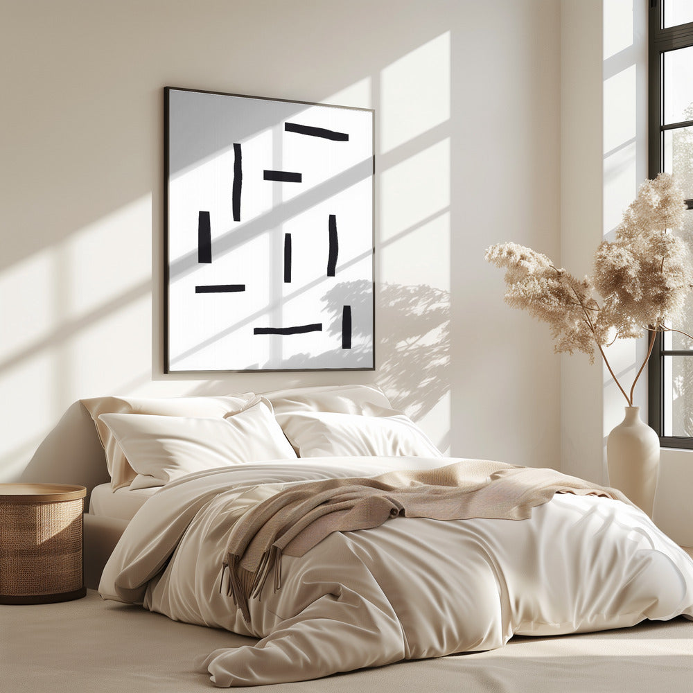 Black Lines On A White Background | Poster