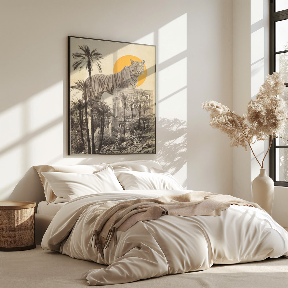 Giant Tiger In Ruins | Poster