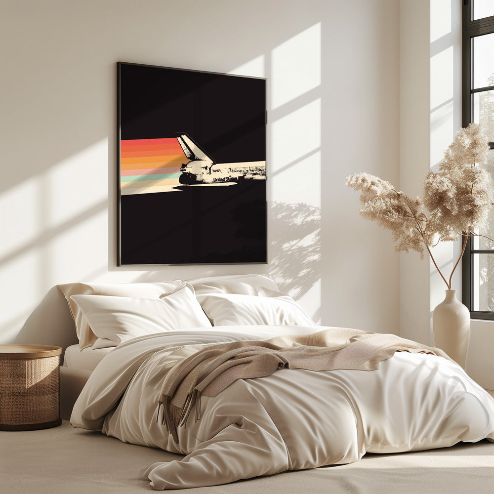 Space Ship Rainbow | Poster