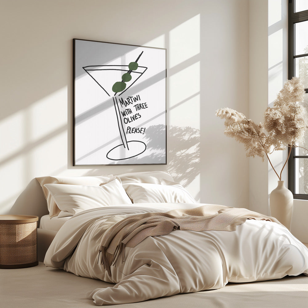 Olive Trio Martini | Poster