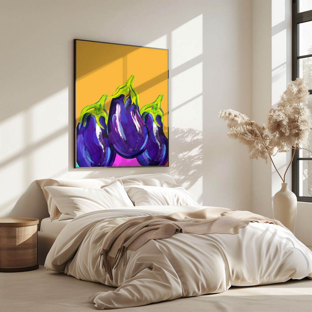Groovy Aubergines | Poster