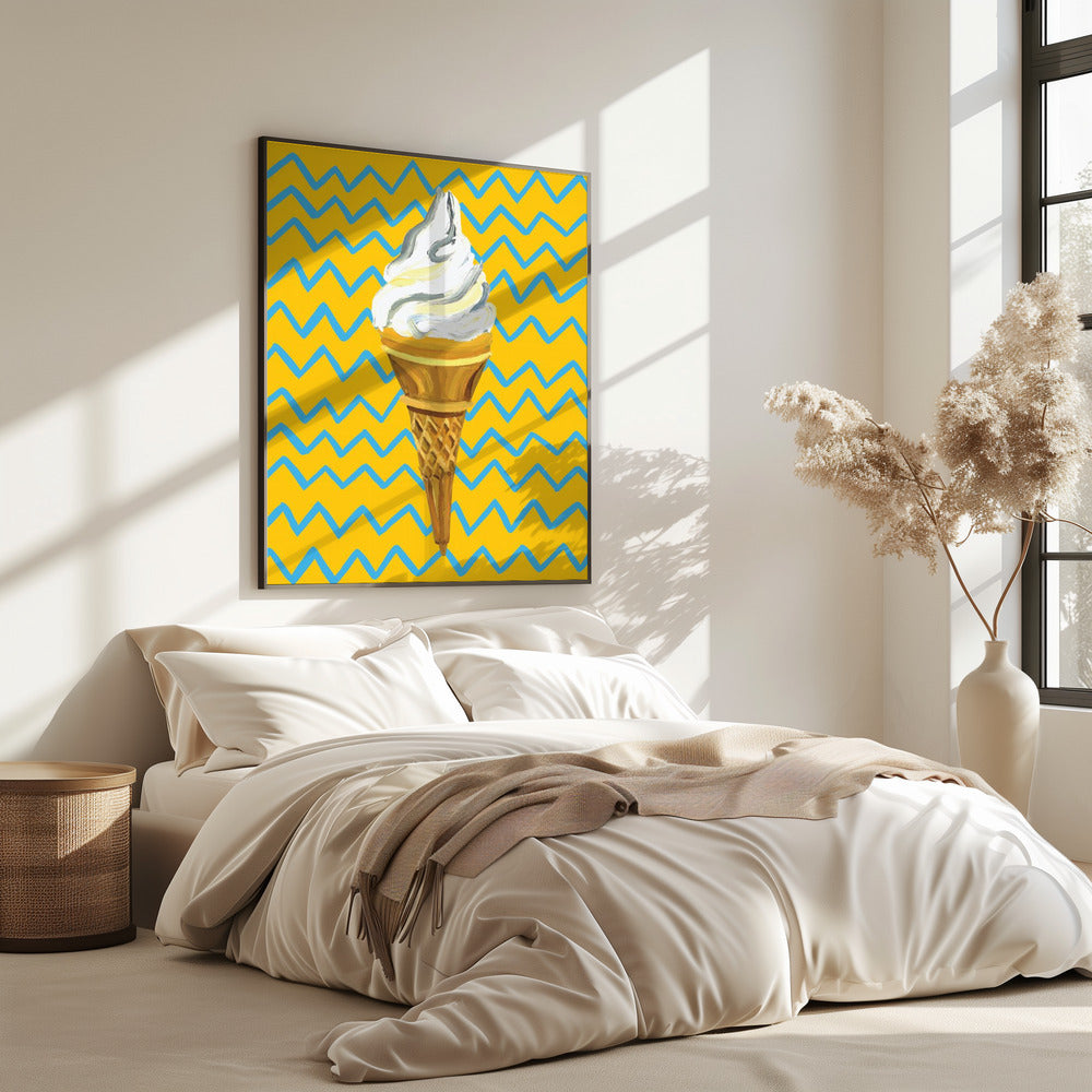 Ice Cream Yellow Zigzag | Poster