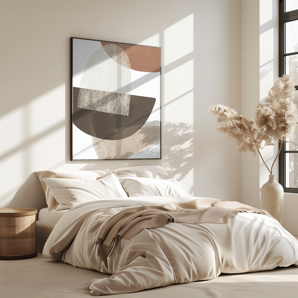 Earth Tone Geometric Art | Poster