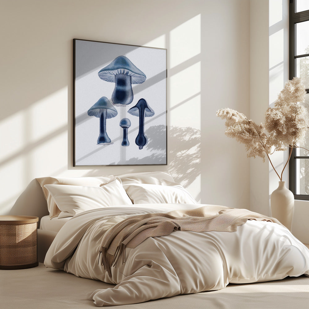 Agaricus Bulbosus - Blue | Poster