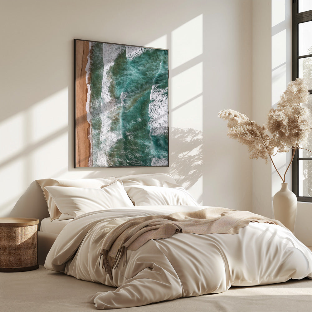 Waves Embrace Shore | Poster