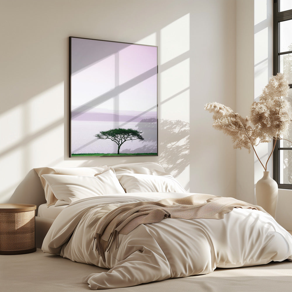 Tree By A Tranquil Lake | Poster