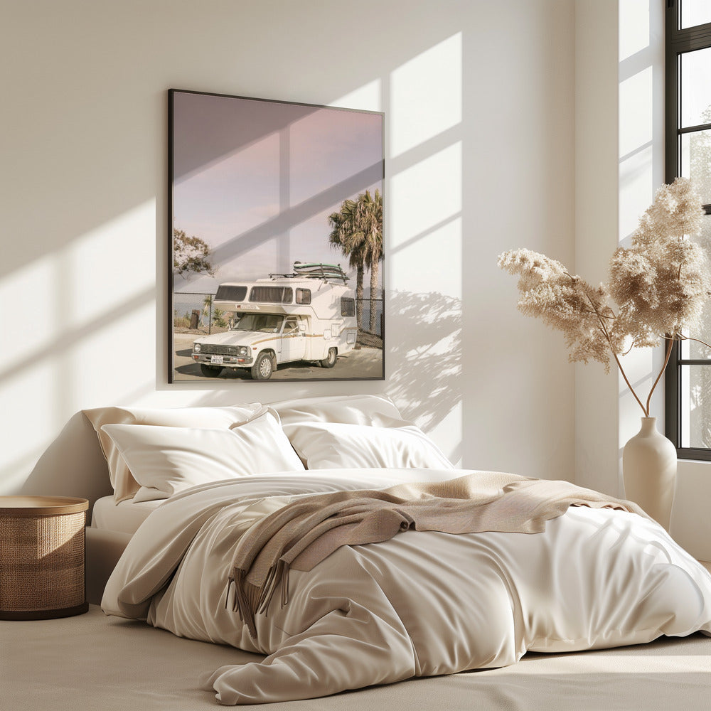 Vintage Camper Parked | Poster