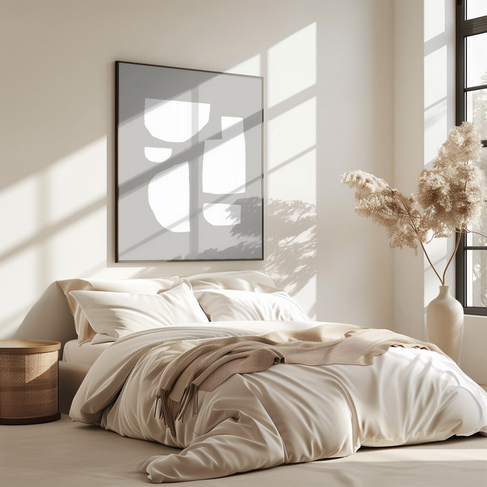Minimalistic White Shapes | Poster