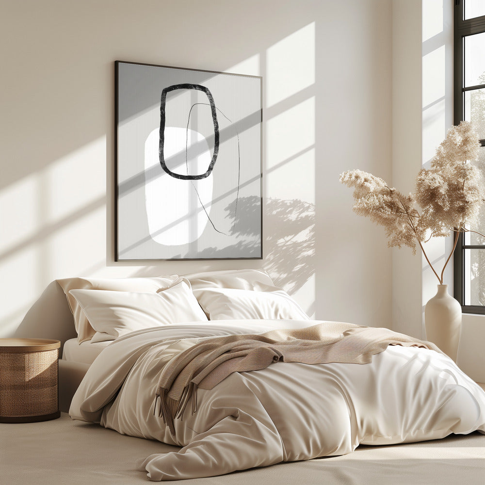 Simple Black and White Geometric Shapes | Poster