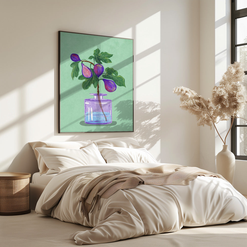 Figs Branch In Vase | Poster