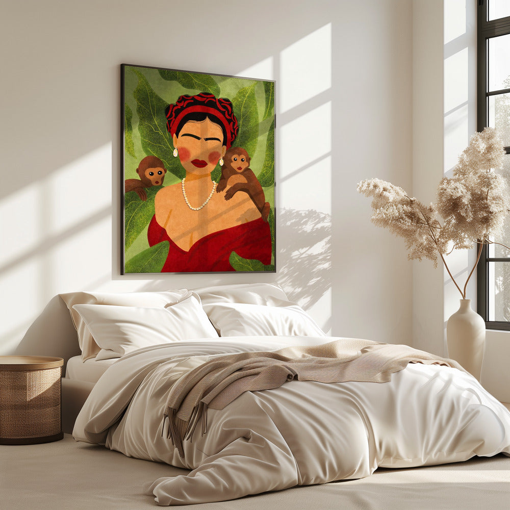 Frida and Monkeys | Poster