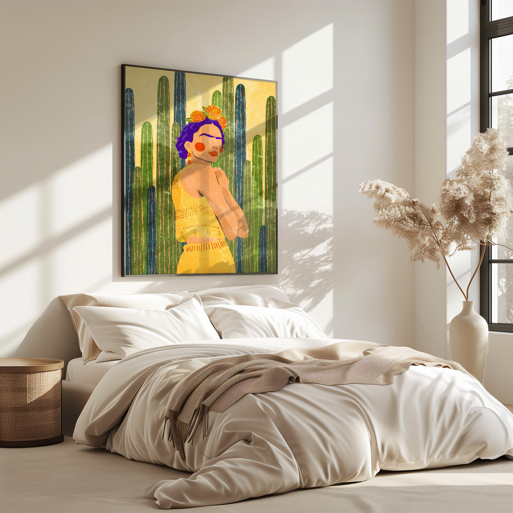 Frida and cacti | Poster