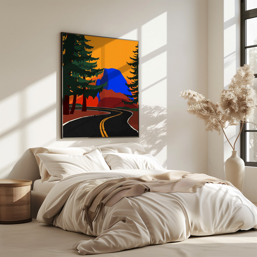 Clacier Road With Half Dome | Poster