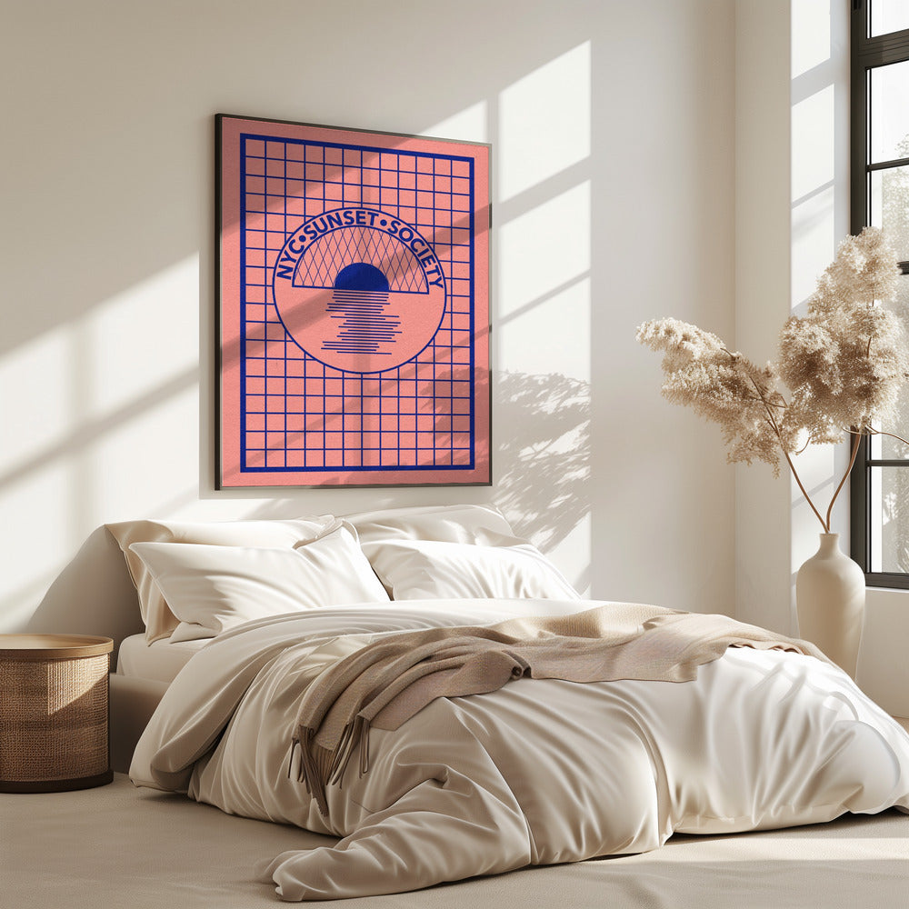 Nyc Sunset Society Blue | Poster
